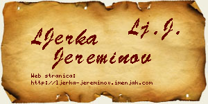 LJerka Jereminov vizit kartica
